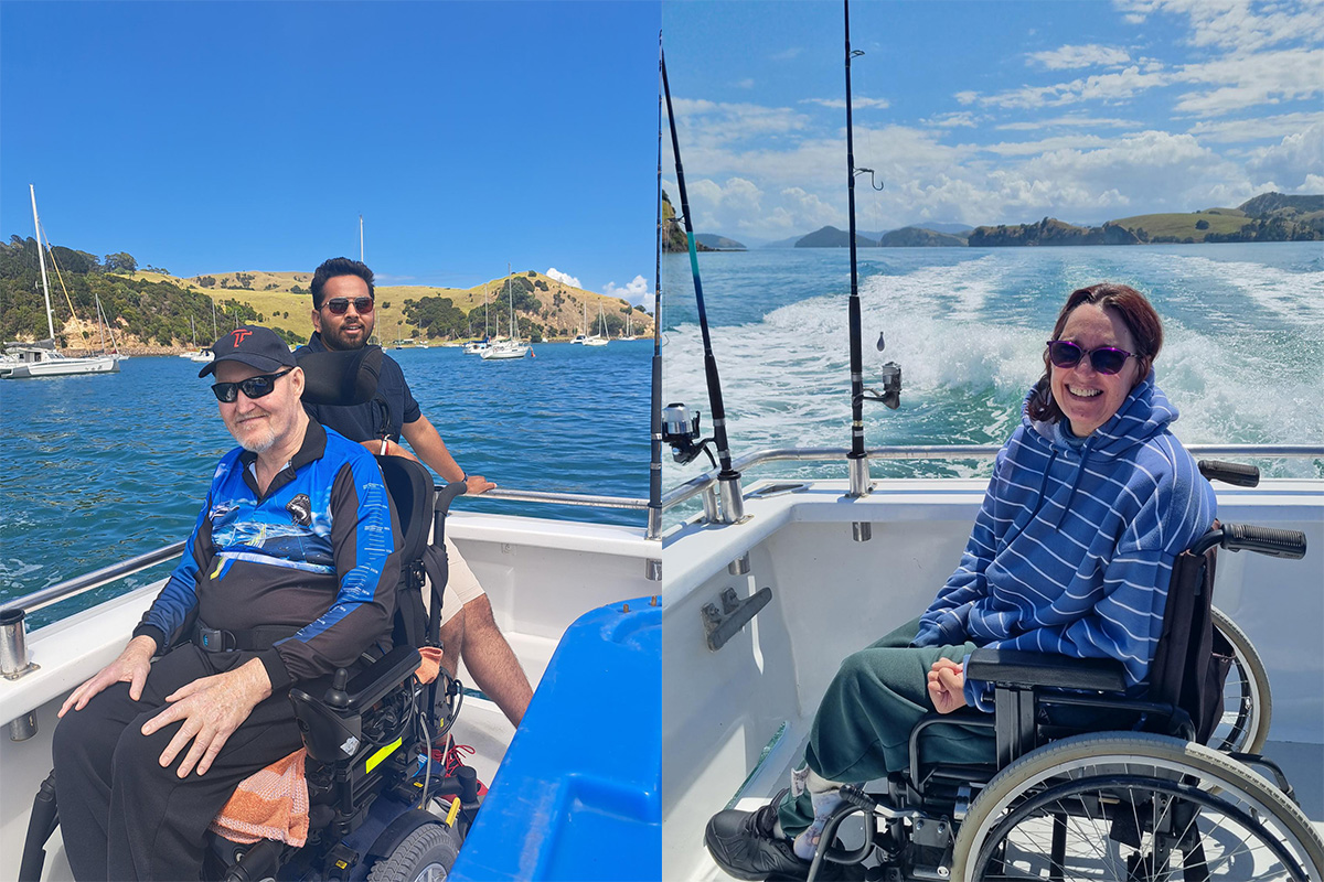 Two NZCL clients on a fishing trip.